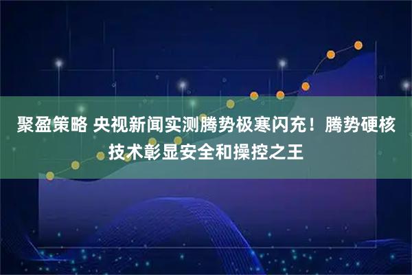 聚盈策略 央视新闻实测腾势极寒闪充！腾势硬核技术彰显安全和操控之王