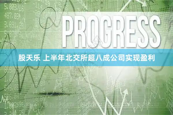 股天乐 上半年北交所超八成公司实现盈利