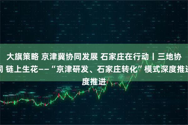 大旗策略 京津冀协同发展 石家庄在行动丨三地协同 链上生花——“京津研发、石家庄转化”模式深度推进