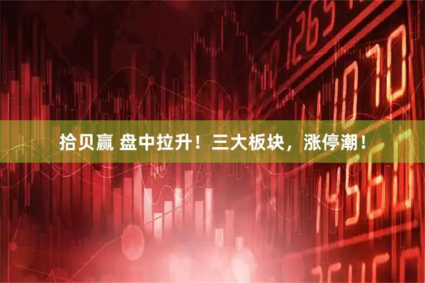 拾贝赢 盘中拉升！三大板块，涨停潮！