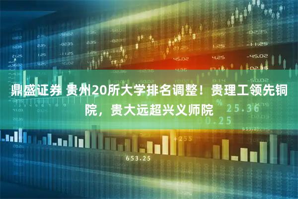 鼎盛证券 贵州20所大学排名调整！贵理工领先铜院，贵大远超兴义师院
