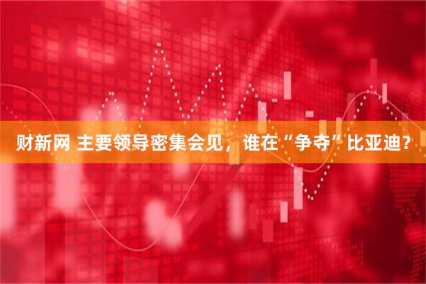 财新网 主要领导密集会见，谁在“争夺”比亚迪？
